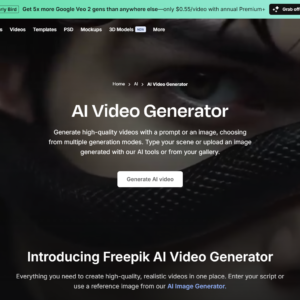 Freepik AI Video Generator