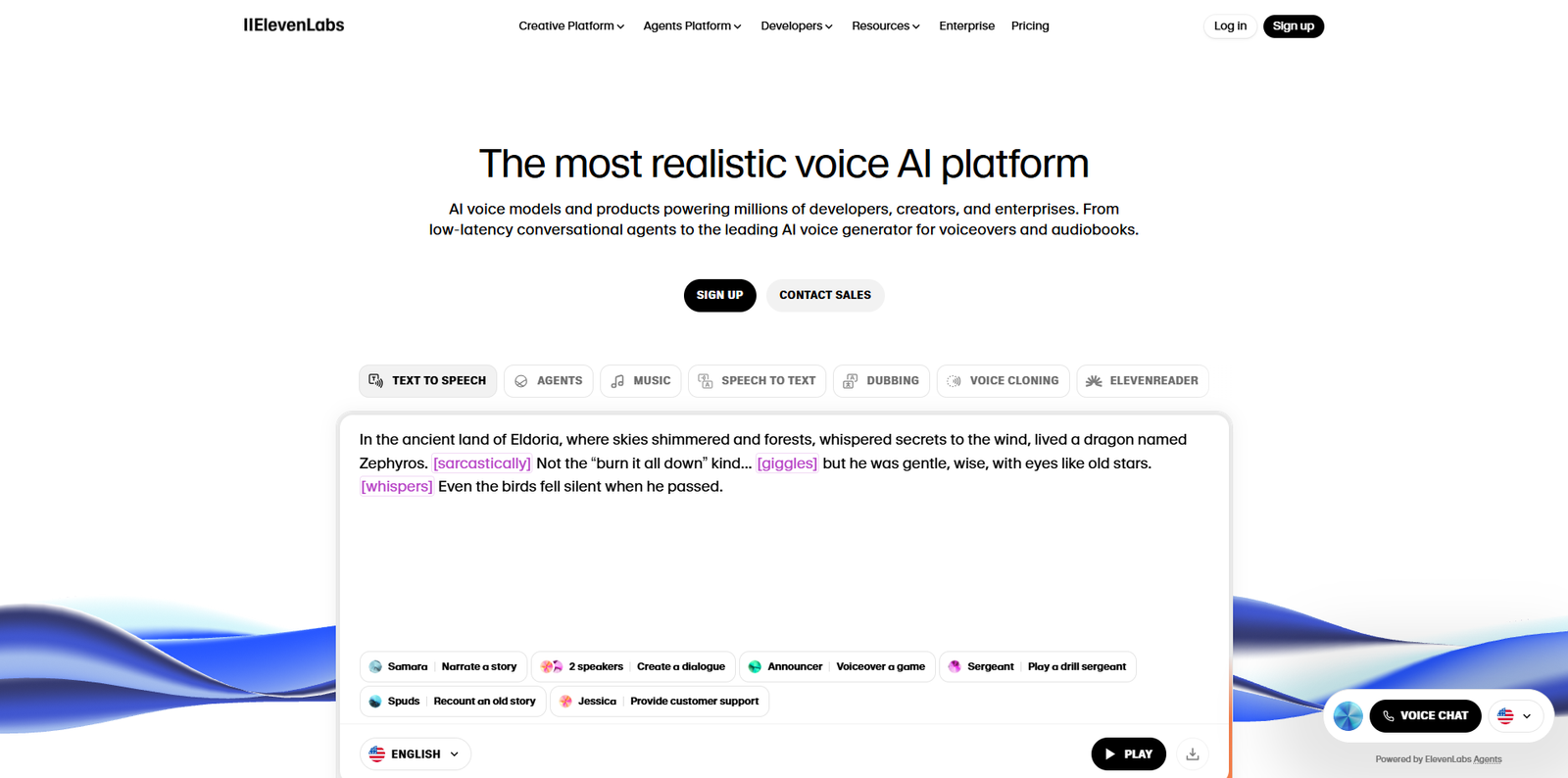 ElevenLabs AI voice generator