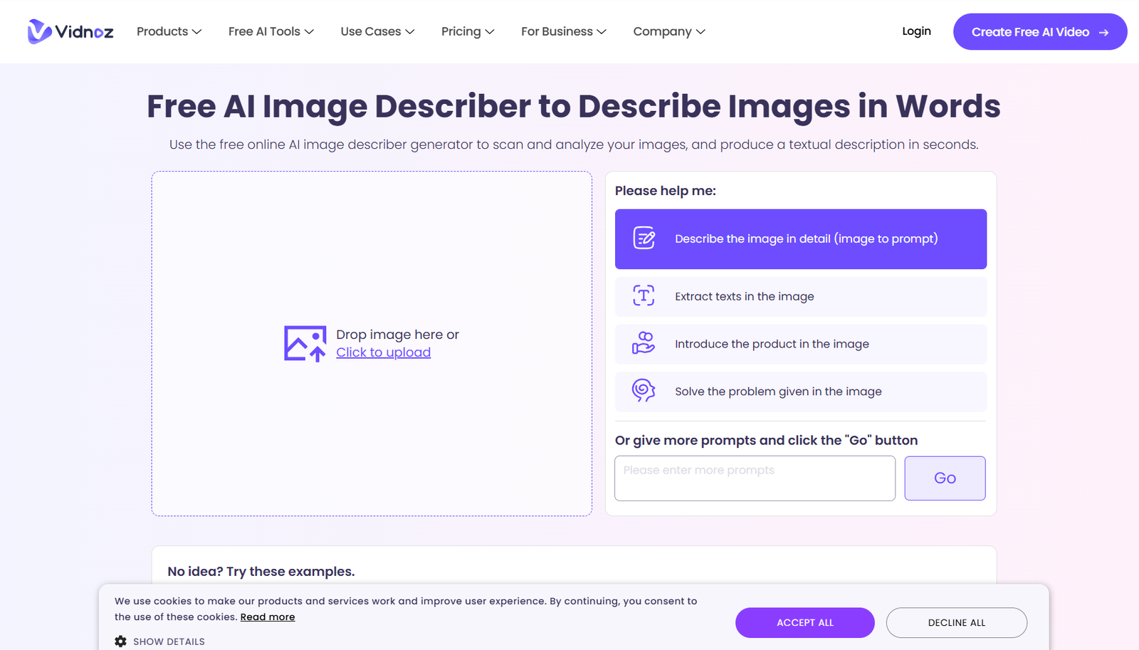 Free AI Image Describer to Describe Images in Words
